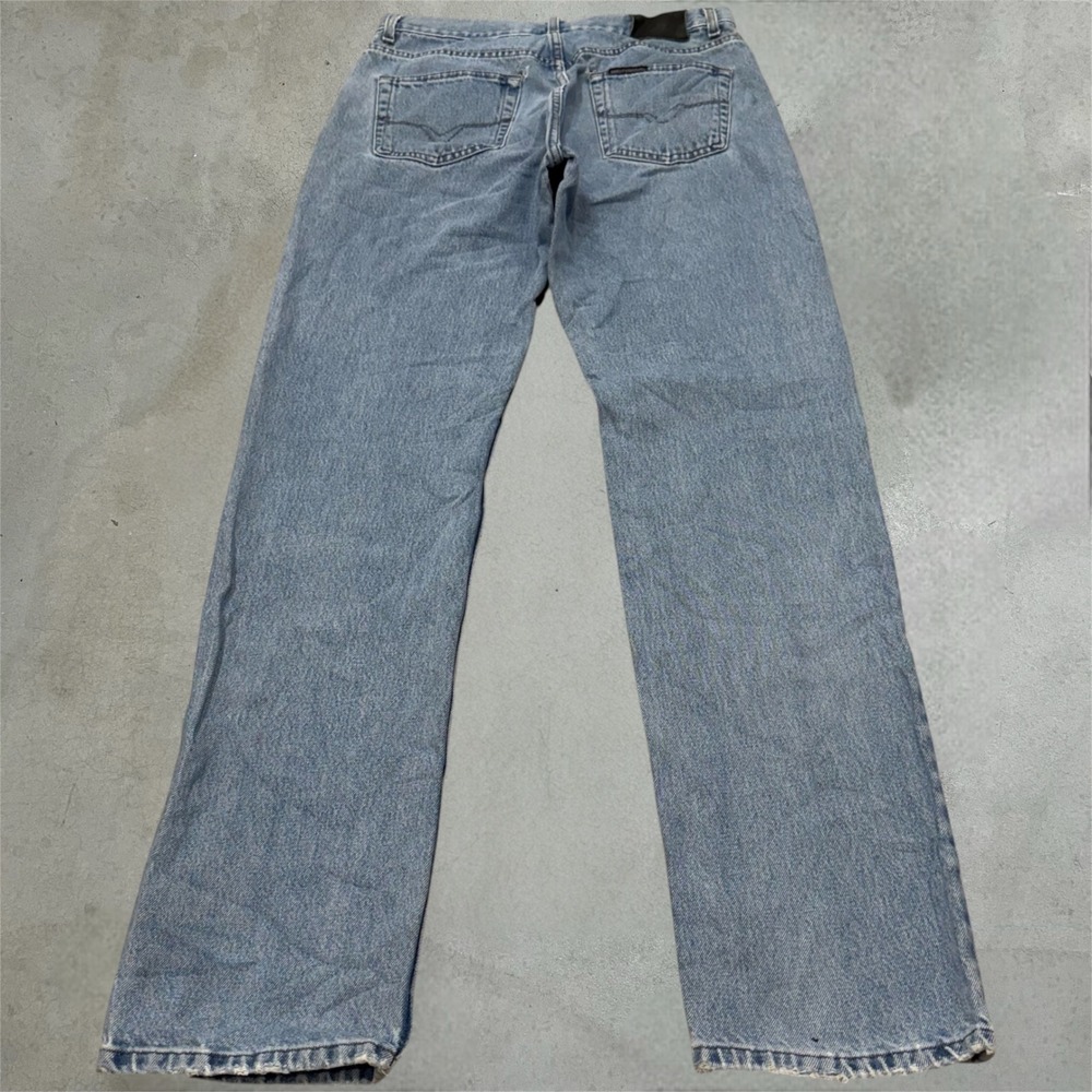 Y2K VTG Harley-Davidson Jeans Mens 34x36 Blue Light Wash‎ Straight Biker Denim